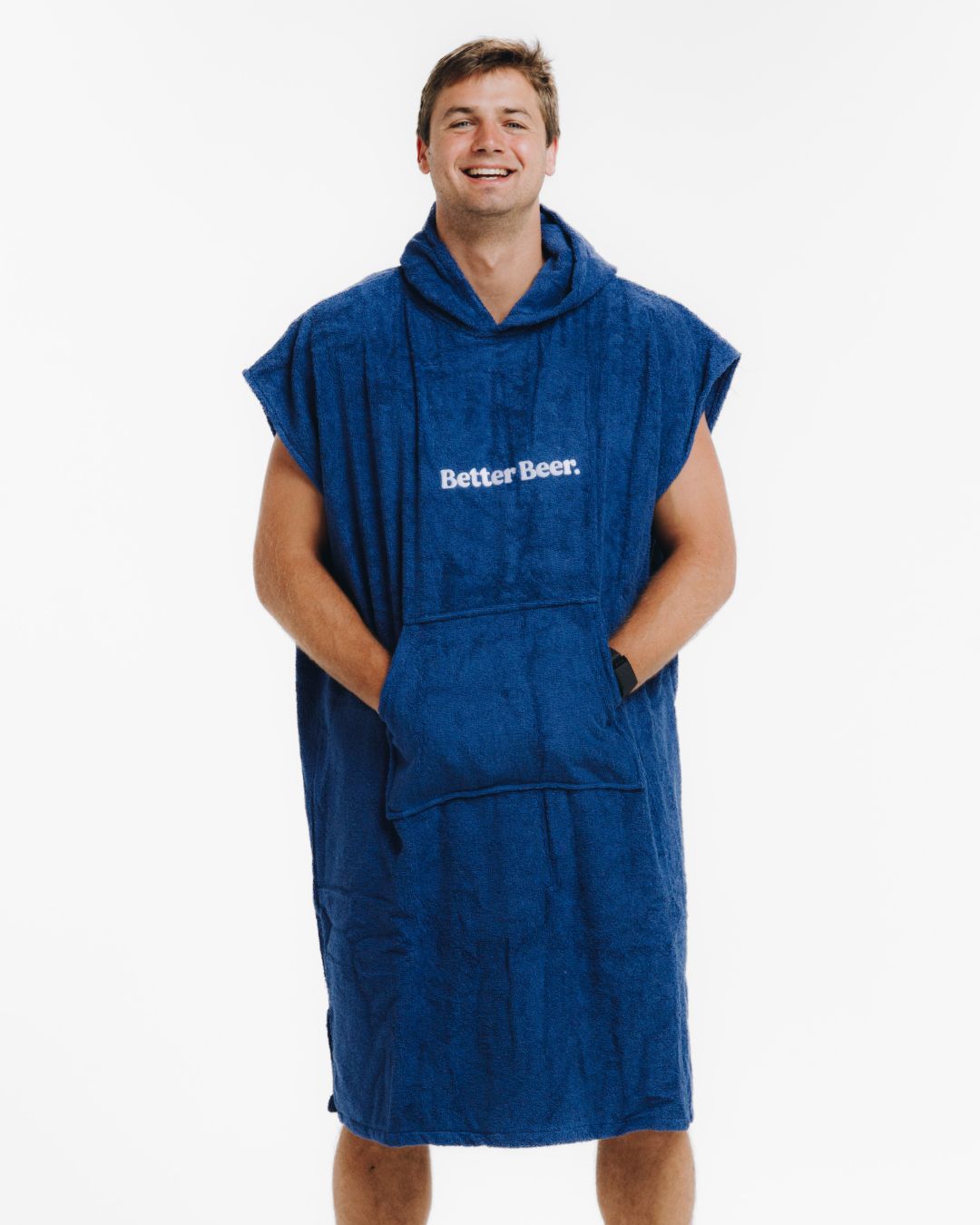 Navy Hooded Beach Towel | Better Beer